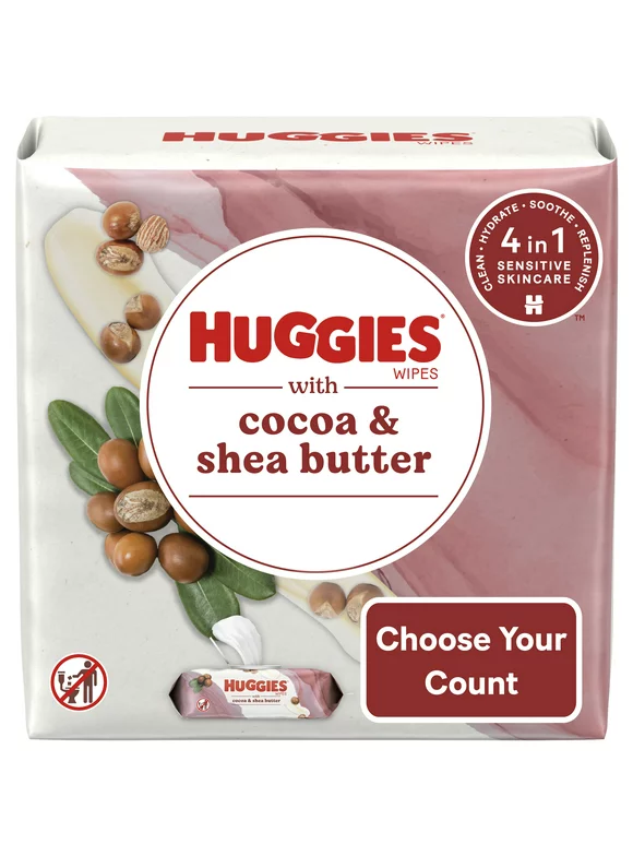 Huggies Wipes with Cocoa & Shea Butter, Scented, 3 Pack, 168 Total Ct (Select for More Options)