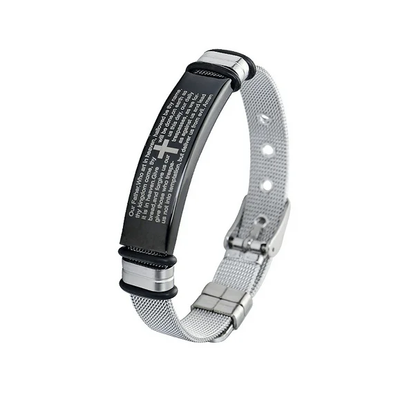 JO WISDOM Stainless Steel Couple Bracelet, Wristband, Adjustable Bracelet, Handcrafted By Senior Craftsman, Men's Leather Bracelet As A Gift For Boyfriend