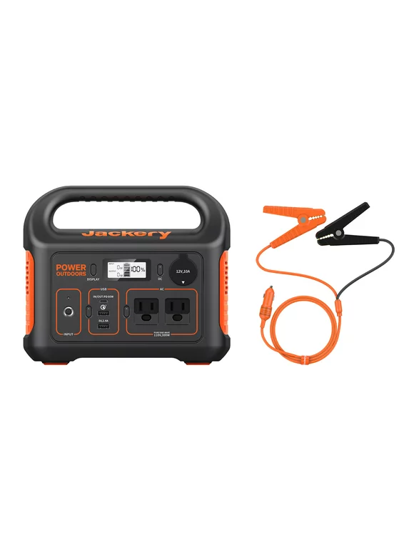 Jackery Explorer 290 Plus Portable Power Station with Automobile Battery Charging Cable