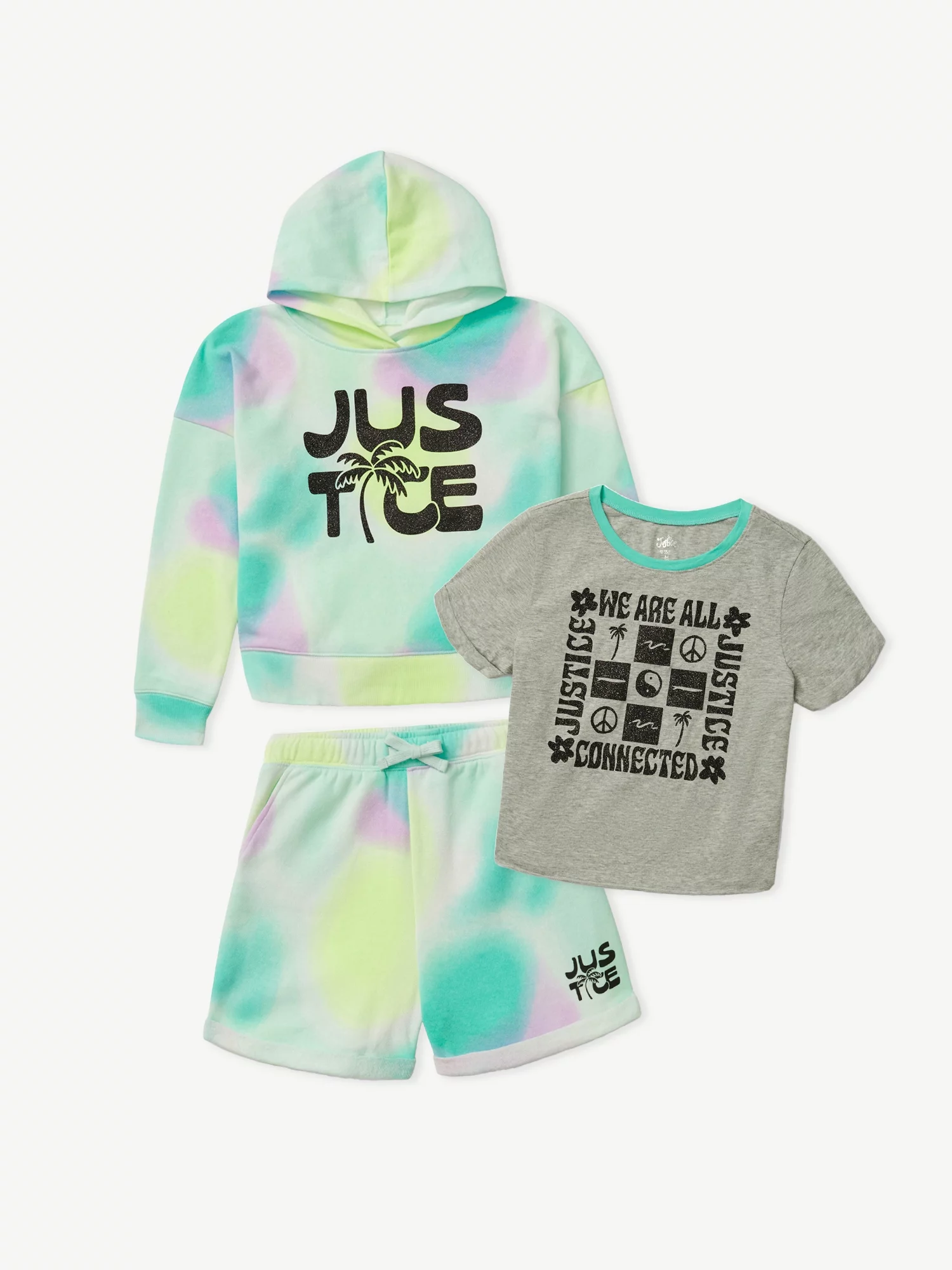 Justice Girls Everyday Faves Outfit Set, 3-Piece, Sizes XS-XL & Plus