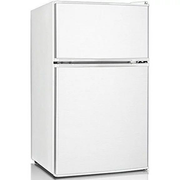 Keystone New Standard 3.1 Cu. ft. 18.5 in W Compact 2-Door Refrigerator/Freezer, White, KSTRC312CW