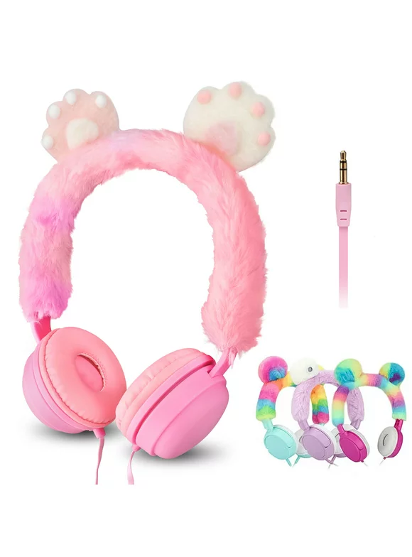 Kids Headphones, TSV Wired Headphone Stereo Over-Ear Headset for Girls Boys Teens School Phone