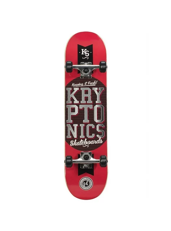 Kryptonics POP series Complete Skateboard (31" x 7.75") Red