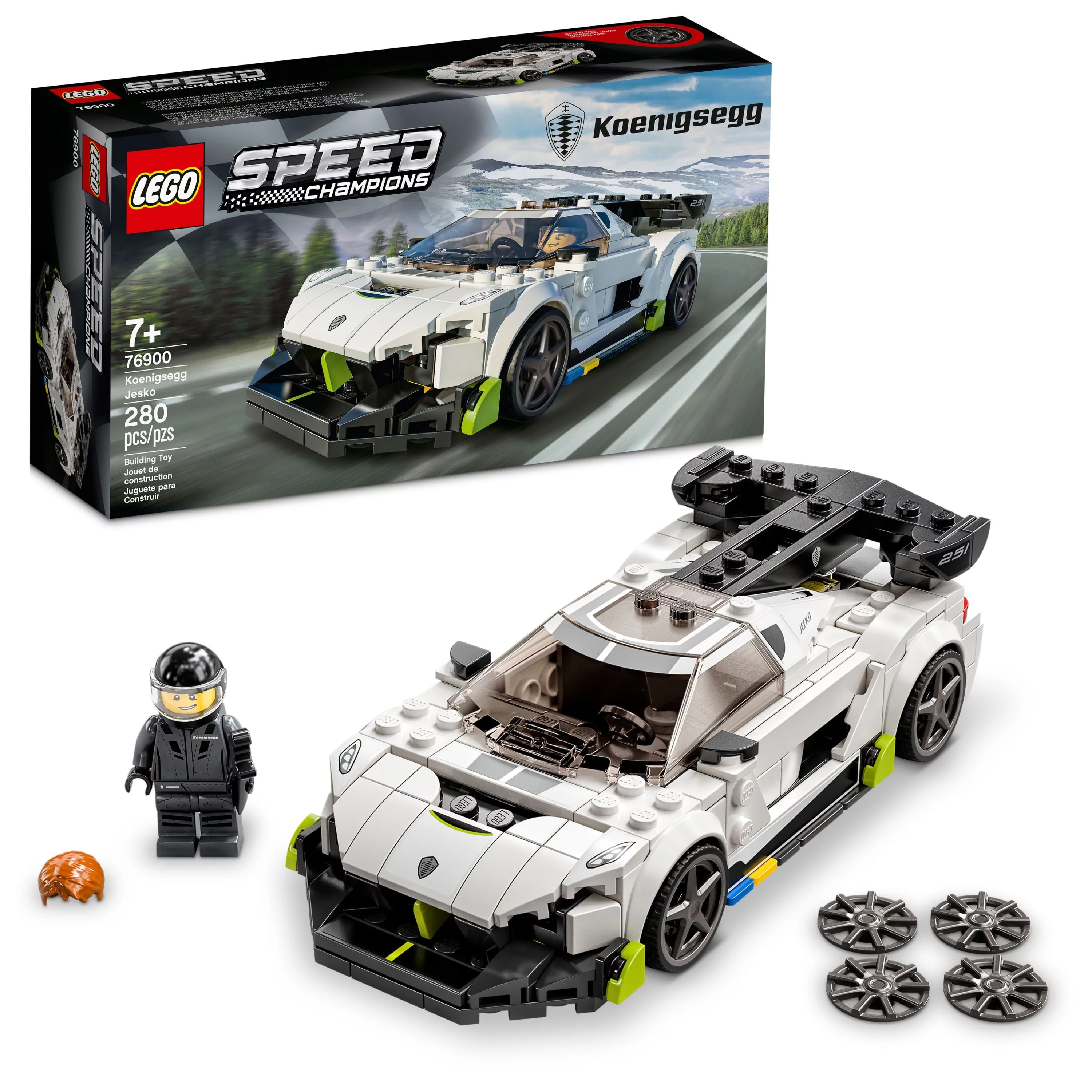 LEGO Speed Champions Koenigsegg Jesko 76900 White Racing Car Building Set