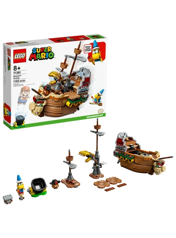 LEGO Super Mario Bowser’s Airship Expansion Set 71391 Building Toy for Kids (1,152 Pieces)