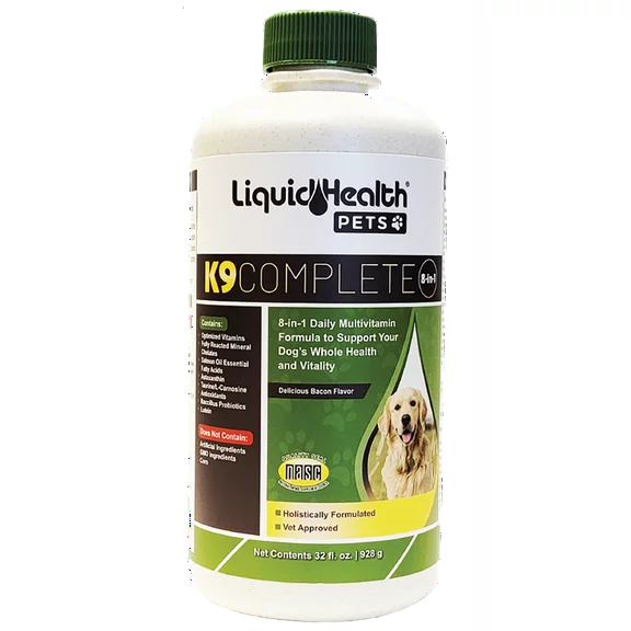 LIQUIDHEALTH K9 Complete 8-in-1 Multivitamin for Dogs Immune Support & Wellness, 32 Fl. Oz