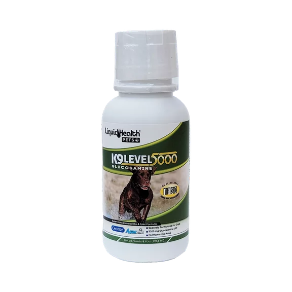 LIQUIDHEALTH K9 Glucosamine for Dogs Level 5000 Joint Health Liquid Vitamin, 8 Fl. Oz
