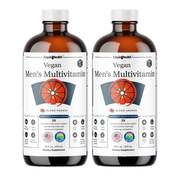 LIQUIDHEALTH Liquid Vitamins for Men Vegan Multivitamins Men’s Multivitamin, 16 fl Oz