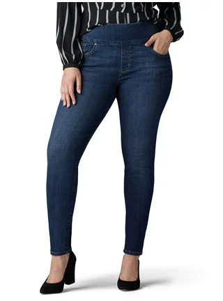 Lee Women's Plus Size Sculpting Slim Fit Skinny Pull On Jean