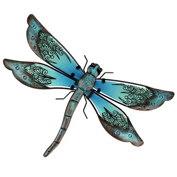 Liffy Ex-Large Dragonfly Wall Decor-Rustic Dragonfly Metal Wall Art for Living Room, Bedroom or Patio 14"-Perfect Gift for Nature Lovers!