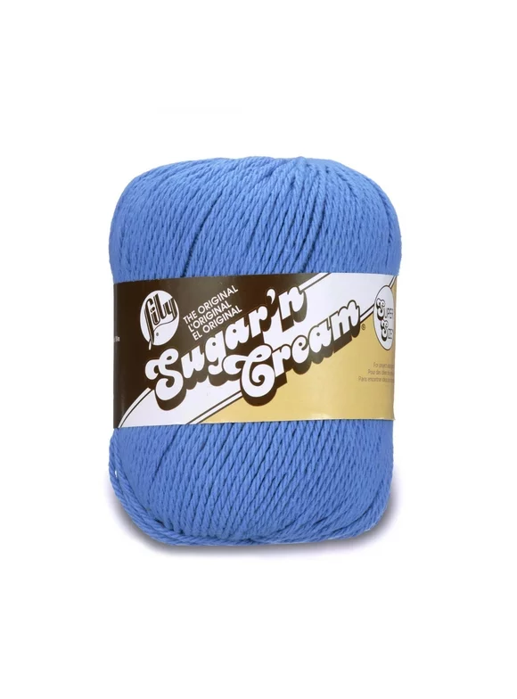 Lily Sugar'n Cream Super Size 4 Medium Cotton Yarn, Blueberry 4oz/113g, 200 Yards