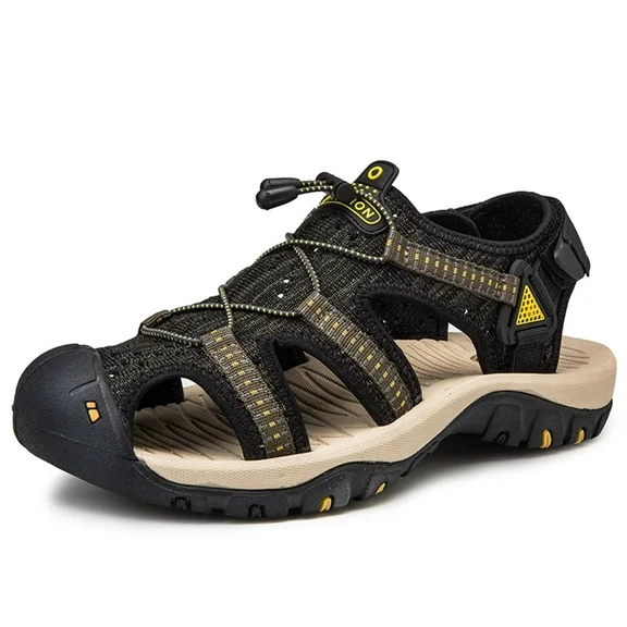 Lopsie Athletic Sport Sandals Men's Outdoor Hiking Sandals Closed Toe Water Shoes Waterproof Comfortable Beach Fisherman