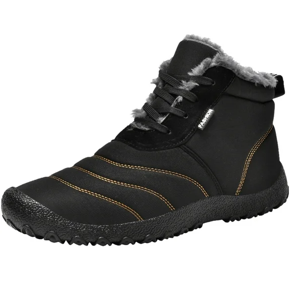 Lopsie Men's Snow Boots Insulated Waterproof Rugged Duty Outdoor Winter Boots，boots men
