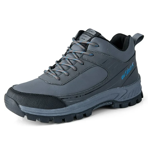 Lopsie WARMTUNE Men Hiking Boot Warm Ankle Booties Outdoor Lightweight Non-slip Winter Shoes Snow Footwear for Sport Big Size US10