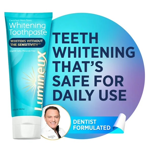 Lumineux Non-Toxic, Enamel Safe Whitening Toothpaste, 3.75oz
