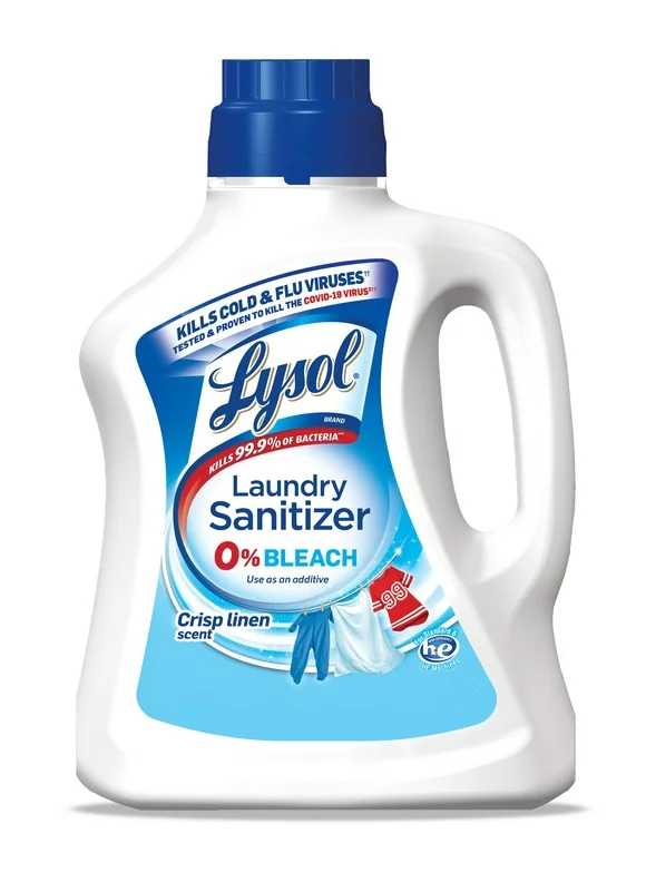 Lysol Laundry Sanitizer, Crisp Linen, 90 Oz, Tested & Proven to Kill COVID-19 Virus, Packaging May Vary​