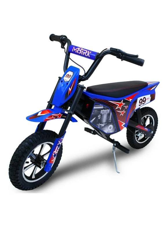 M8TRIX Blue 24V Electric Dirt Bike, Ride on Toy Motorcycle for Kids and Teens