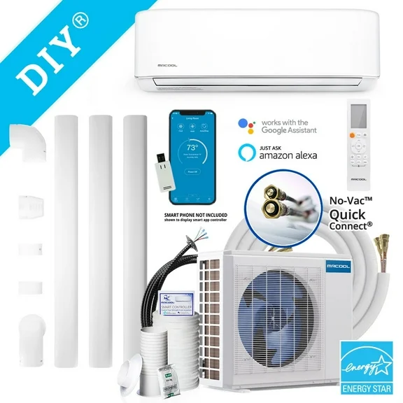 MRCOOL DIY 12000 BTU Ductless Mini Split Air Conditioner & Heat Pump - Energy Star 115v with FREE Line Set Cover