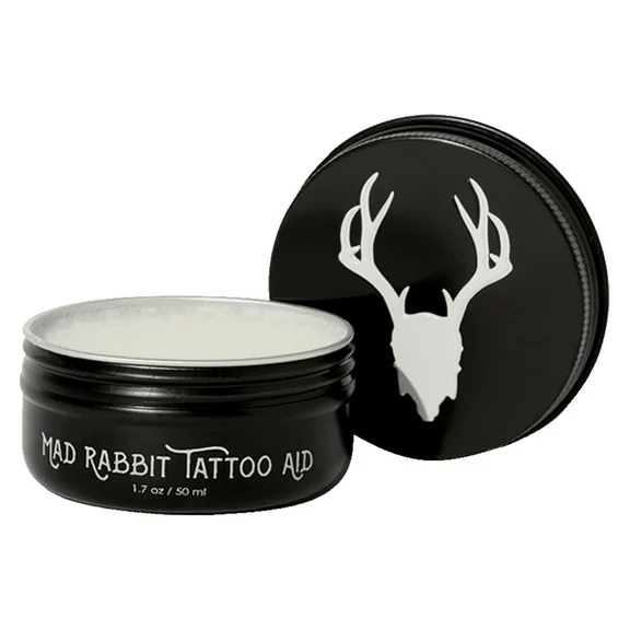 Mad Rabbit Enhance Tattoo Balm, Organic Tattoo Aftercare Brightener & Moisturizer, Vanilla Coconut, 1.7 oz