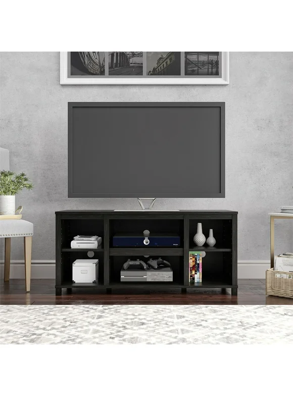 Mainstays Parsons TV Stand for TVs up to 50", Black Oak