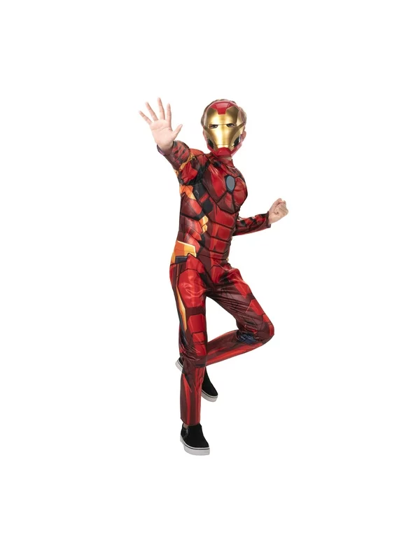 Marvel's Iron Man Youth Costume - Poly Jersey Jumpsuit Stuffed with Polyfill plus Mask Size S