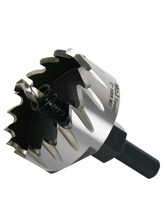 McJ Tools 2 Inch HSS M2 Drill Bit Hole Saw for Metal, Steel, Iron, Alloy; Ideal for Electricians, Plumbers, DIYers, Metal Professionals