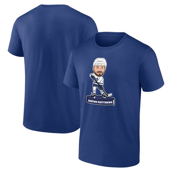 Men's Fanatics Branded Auston Matthews Blue Toronto Maple Leafs Player Bobblehead T-Shirt