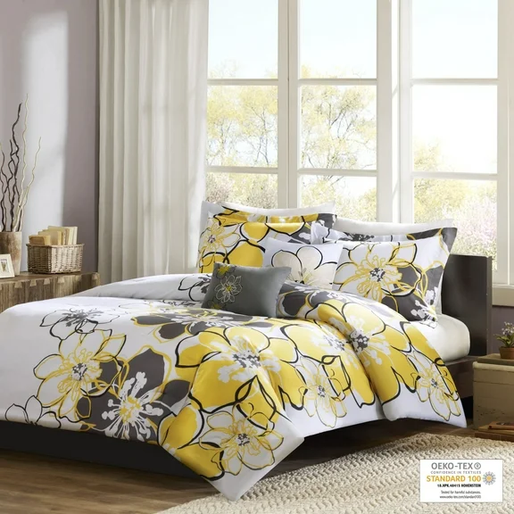 Mi Zone Twin/Twin XL Cozy Soft 3-Piece Yellow Floral All Season Comforter Set
