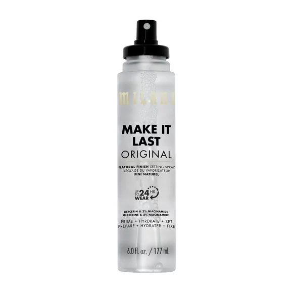 Milani Make It Last Jumbo XL Setting Spray, Prime + Hydrate + Set, Natural Finish, 6 fl oz