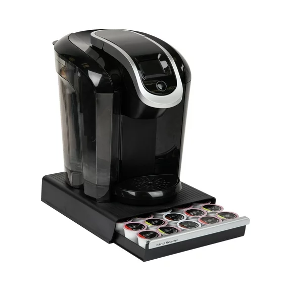 Mind Reader Single Serve Coffee Pod Drawer, 30 Pod Capacity, 10.5"L x 12.75"W x 2.5"H, Black