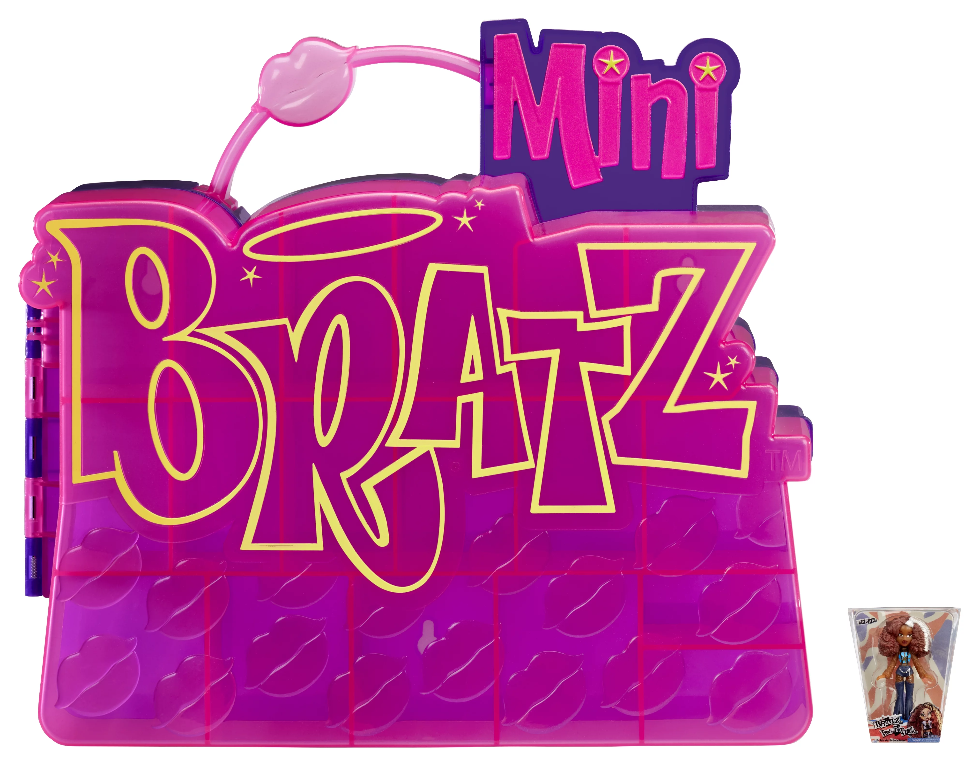 Mini Bratz Collector’s Case with Exclusive Collectible Figure, Holds 60+ Minis, Travel Case and Wall Mountable