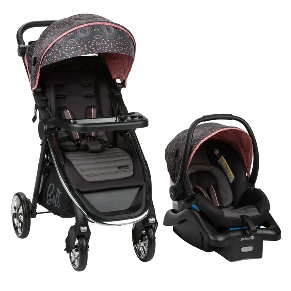 Monbebe Bolt Travel System Stroller and Infant Car Seat - Batik Pink