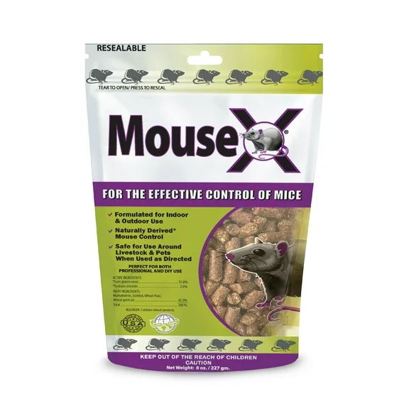 MouseX Pellets - All-Natural Rat and Mouse Killer Bait Pellets