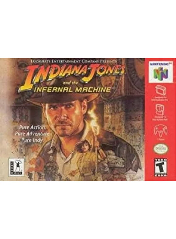 N64 Game Indiana Jones and the Infernal Machine Games Cartridge Card for 64 N64 Console US Version