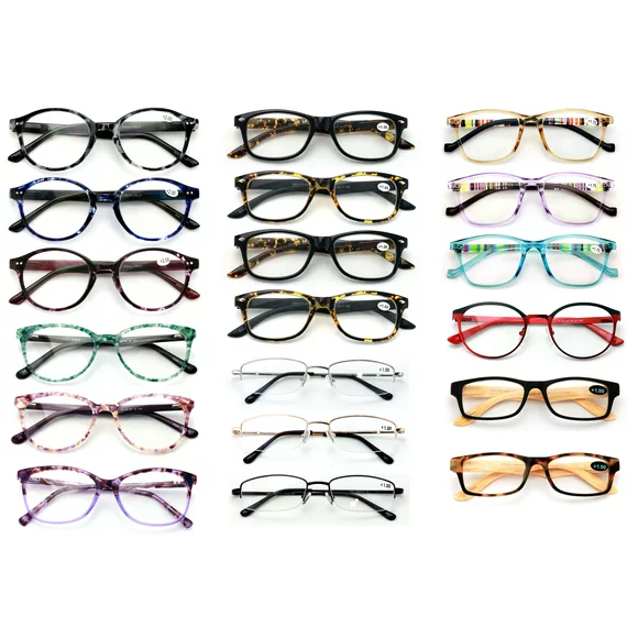 NEW 10 Pairs of Closeout Reading Glasses - Your Choice in Power and Gender -Bulk +2.00