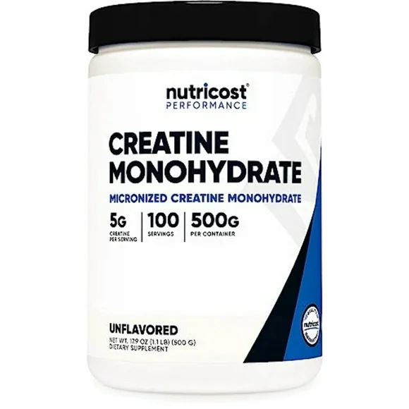 Nutricost Creatine Monohydrate Powder 500 Grams (Unflavored) Supplement