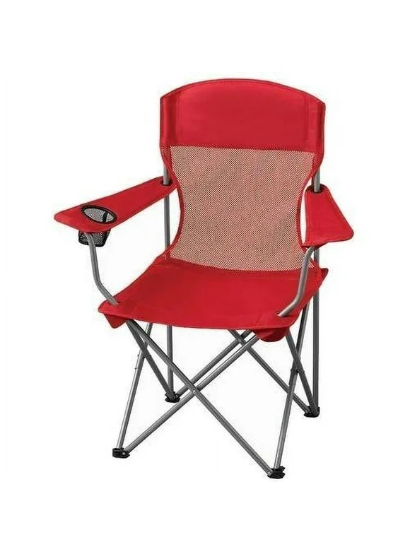 Ozark Trail Basic Mesh Chair, Red, Adult