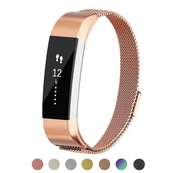 POY For Fitbit Alta Metal Replacement Bands, Milanese Loop Stainless Steel Bracelet Smart Watch Strap with Unique Magnet Lock