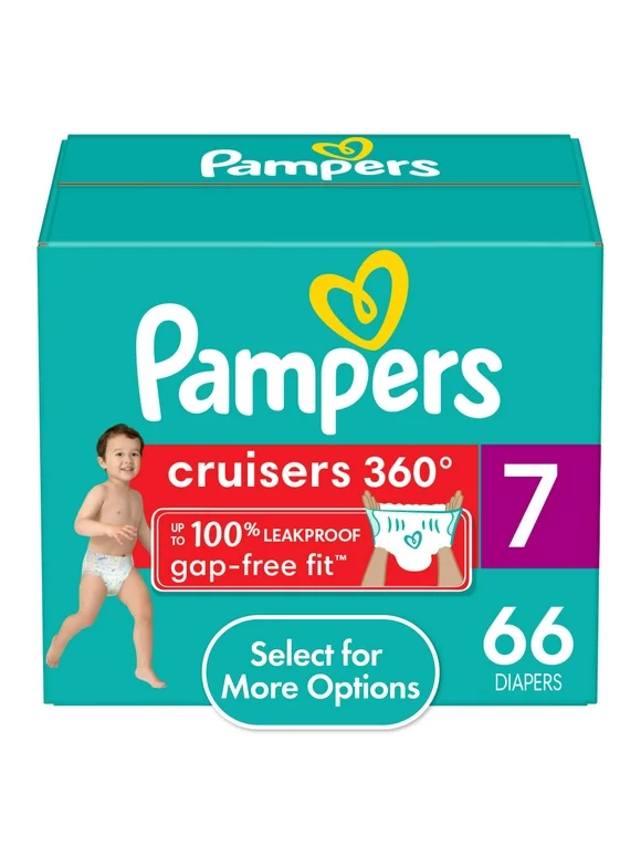 Pampers Cruisers 360 Diapers Size 7, 66 Count (Select for More Options)