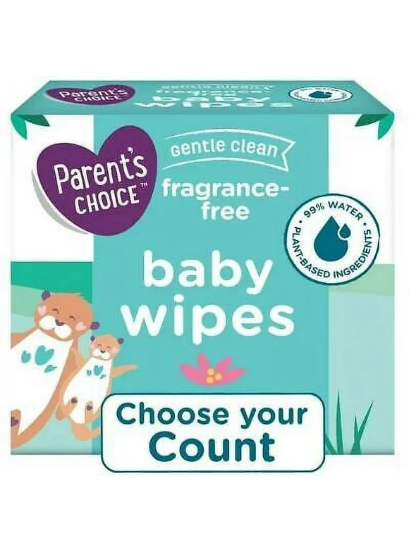 Parents Choice Fragrance Free Baby Wipes Assorted Counts