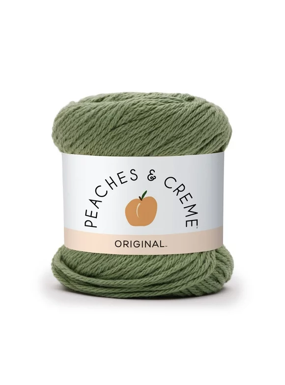 Peaches & Creme Solid 4 Medium Cotton Yarn, Rosemary 2.5oz/70.9g, 120 Yards