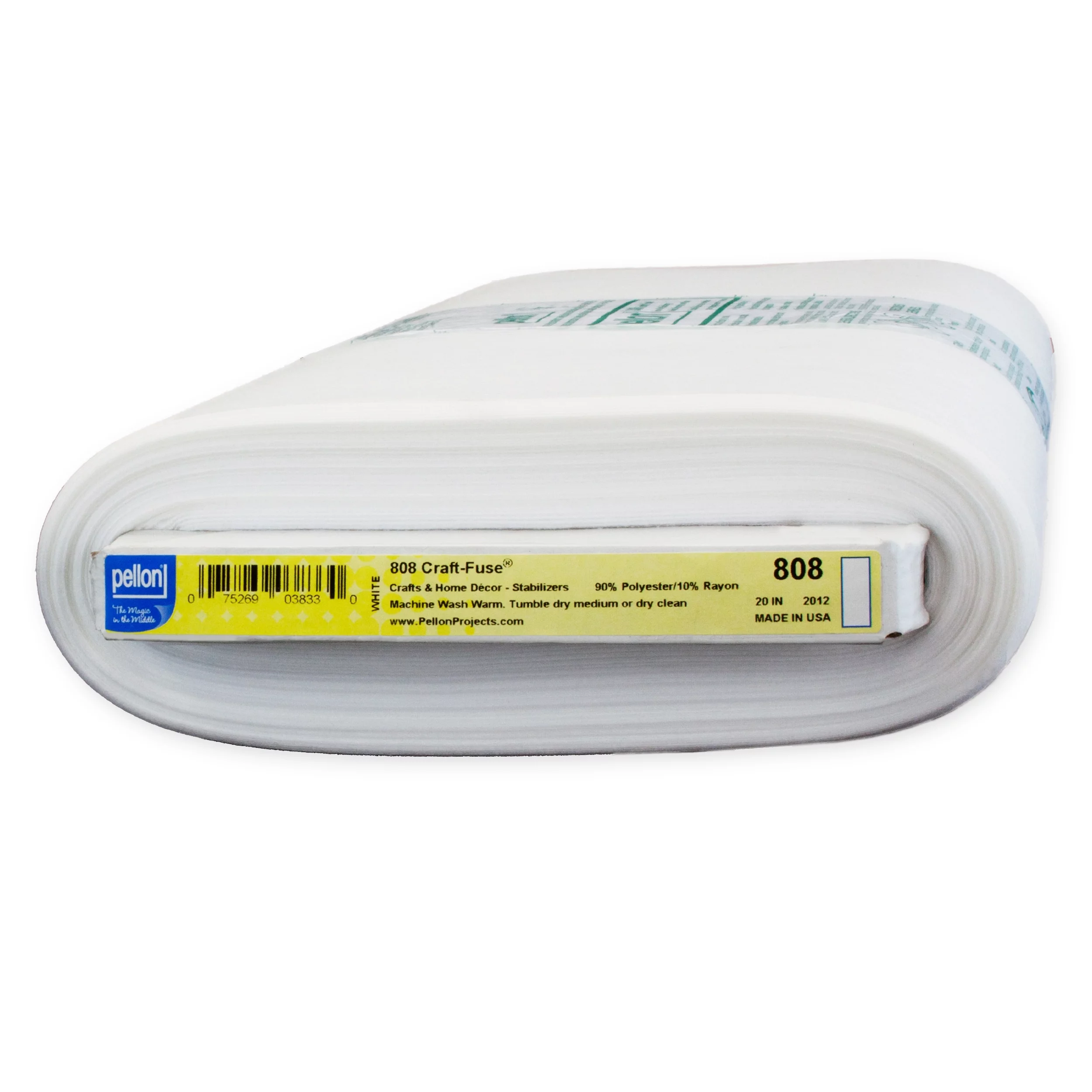 Pellon 808 Craft-Fuse Fabric Stabilizer, White. 20" x 10" Yards by the Bolt