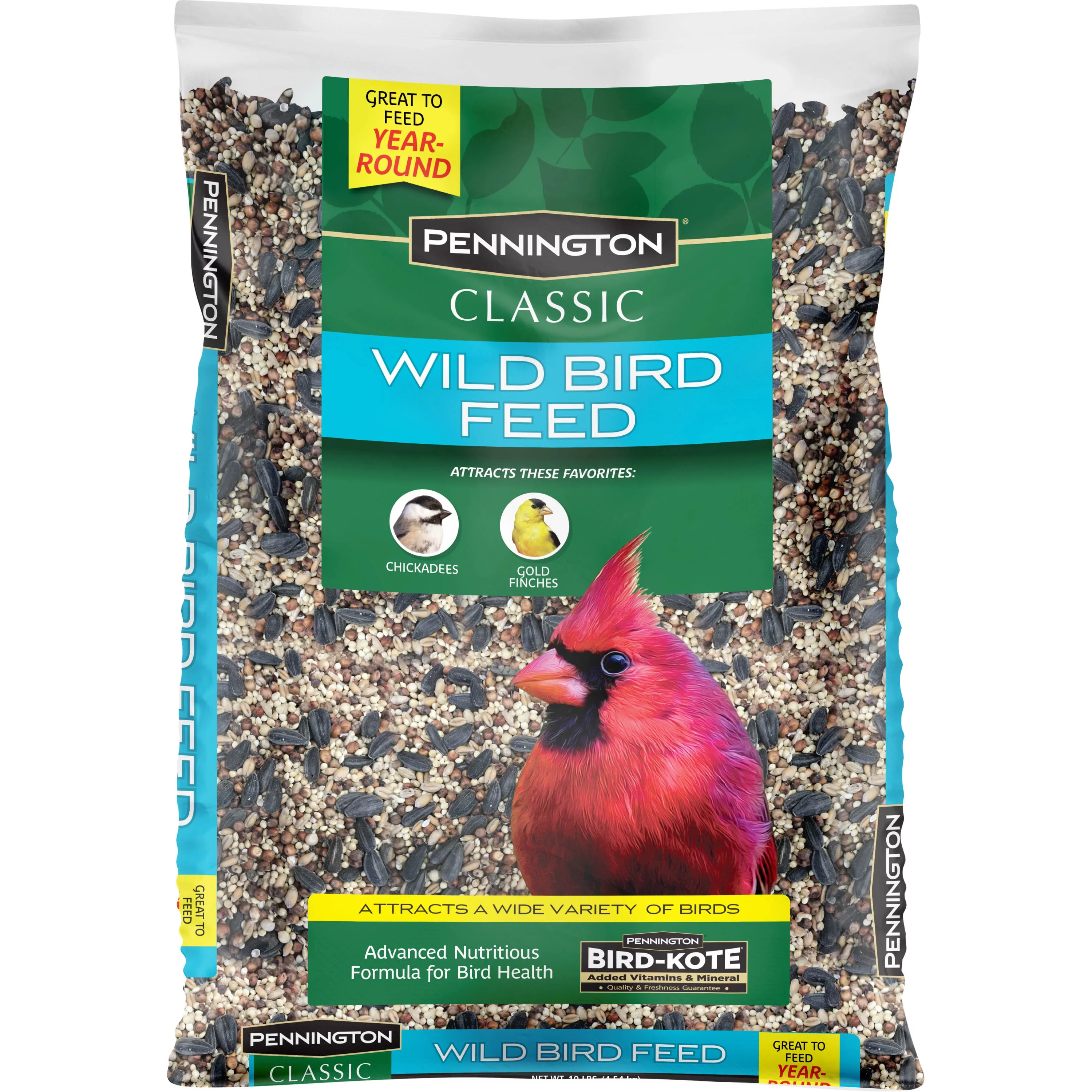 Pennington Classic Dry Wild Bird Feed and Seed, 10 lb. Bag, 1 Pack