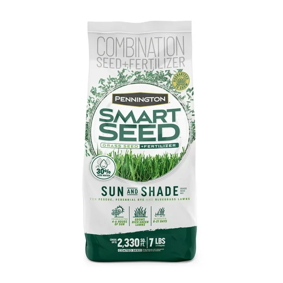 Pennington Smart Seed Sun & Partial Shade Northern Grass Seed Mix, 7.0 lb.
