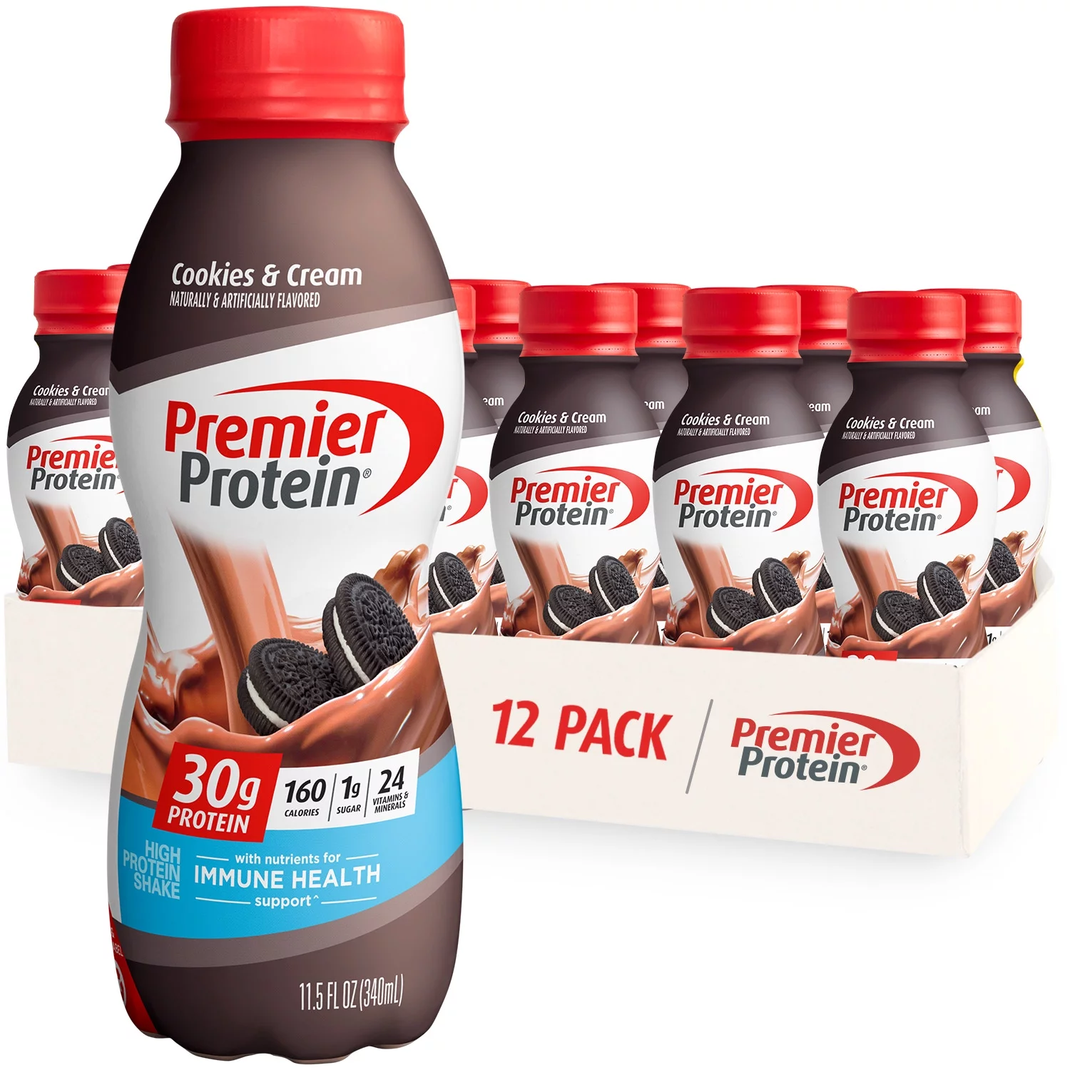 Premier Protein Shake, Cookies & Cream, 30g Protein, 11.5 fl oz, 12 Ct