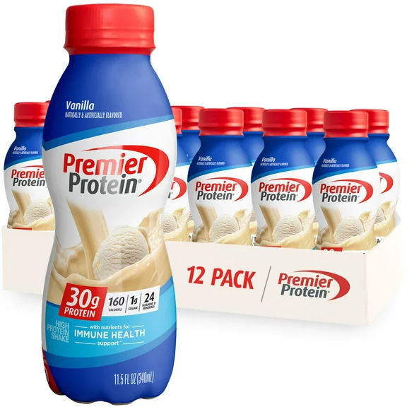 Premier Protein Shake, Vanilla, 30g Protein, 11.5 Fl Oz, 12 Ct