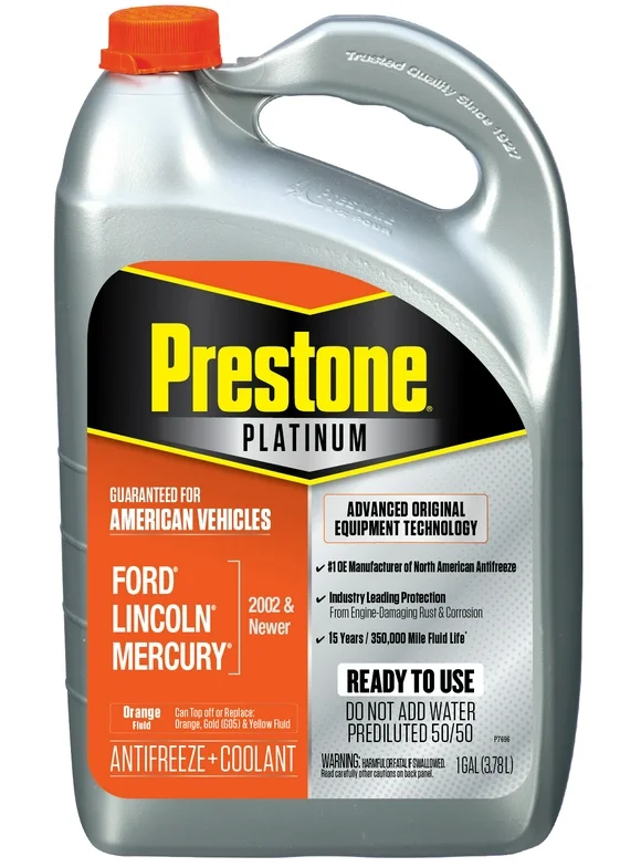 Prestone Platinum American Orange Antifreeze & Coolant Prediluted 50/50 1 gallon