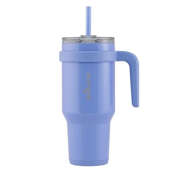 Reduce Slim Cold1 Tumbler - Straw, Lid & Handle. Insulated Stainless Steel 40oz, Cornflower