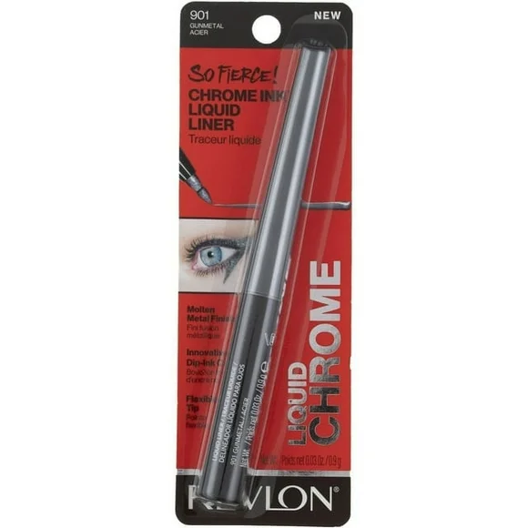Revlon So Fierce! Chrome Ink Liquid Eyeliner Pen, 901 Gunmetal