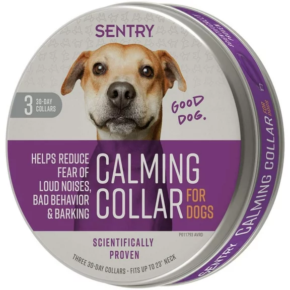 SENTRY Calming Collar for Dogs, Lavender Chamomile Fragrance, 3 Collars